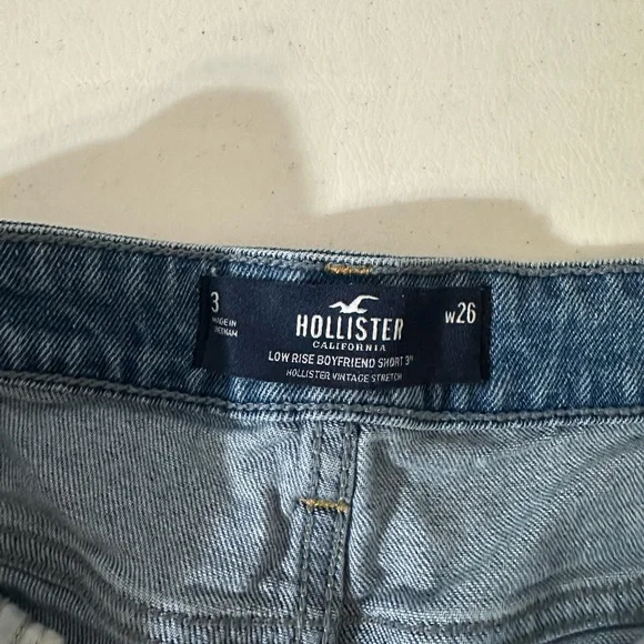 Hollister Blue Jean Shorts Distressed Cutoff Style - Picture 3 of 3